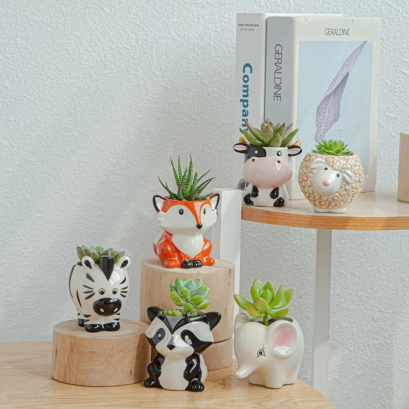 Nordic Style Ceramic Animal Flower Pot