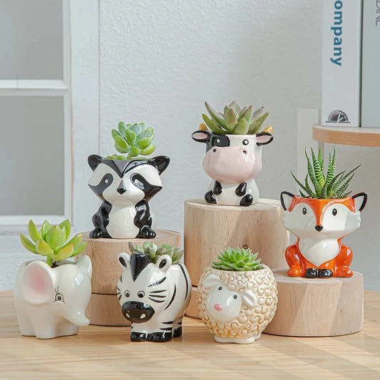 Nordic Style Ceramic Animal Flower Pot