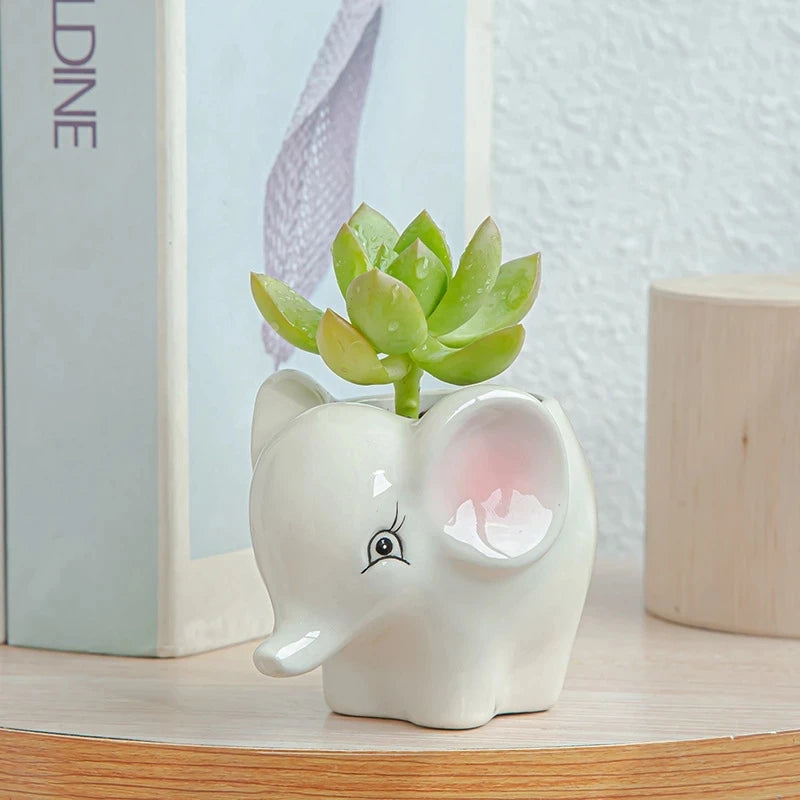 Nordic Style Ceramic Animal Flower Pot