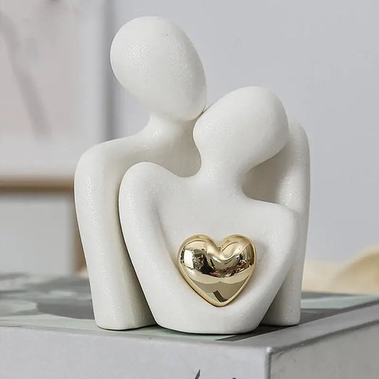 Decorative Abstract Couple Statue Modern Decoration Home