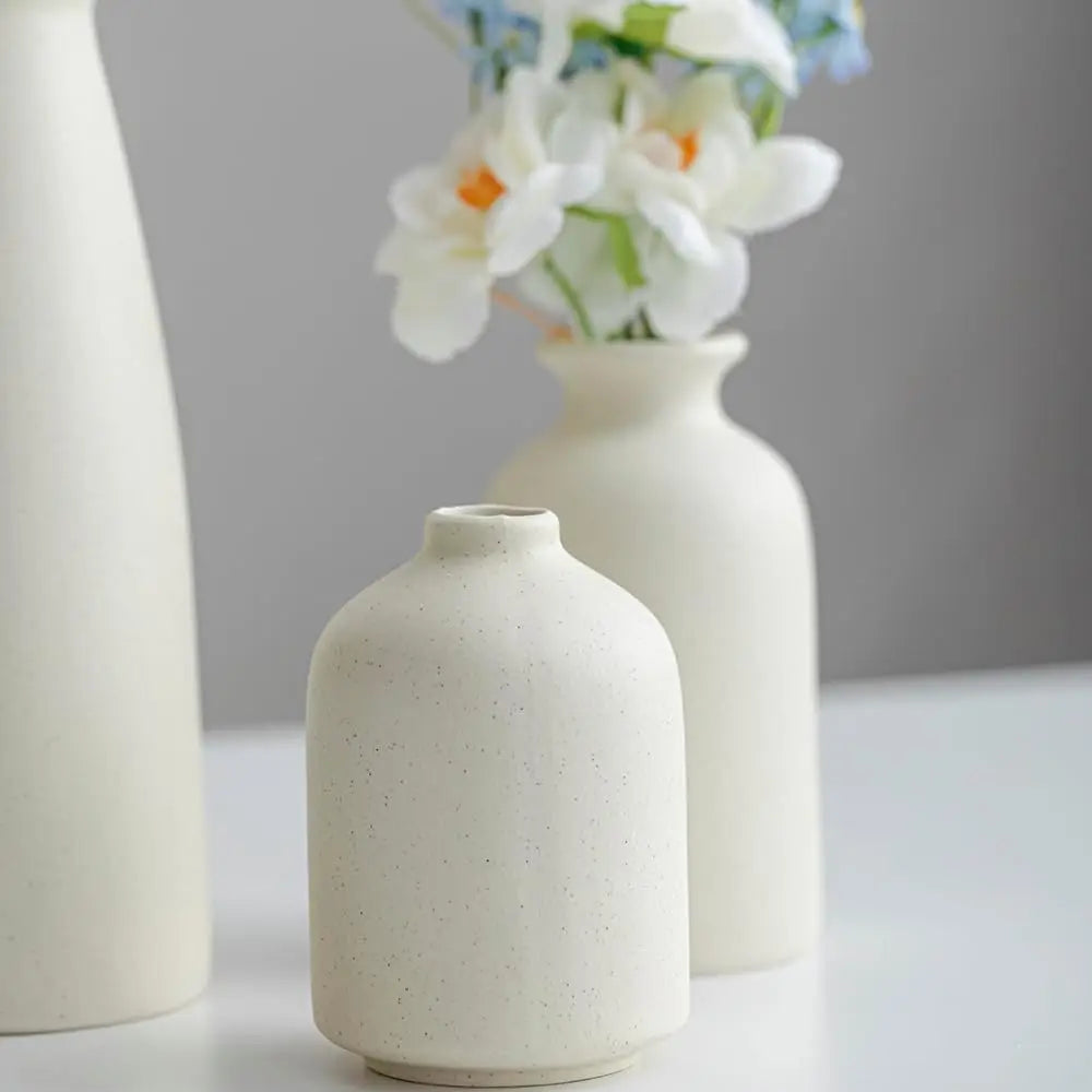 Ceramic vase Set of 3 Flower vases for Decor.