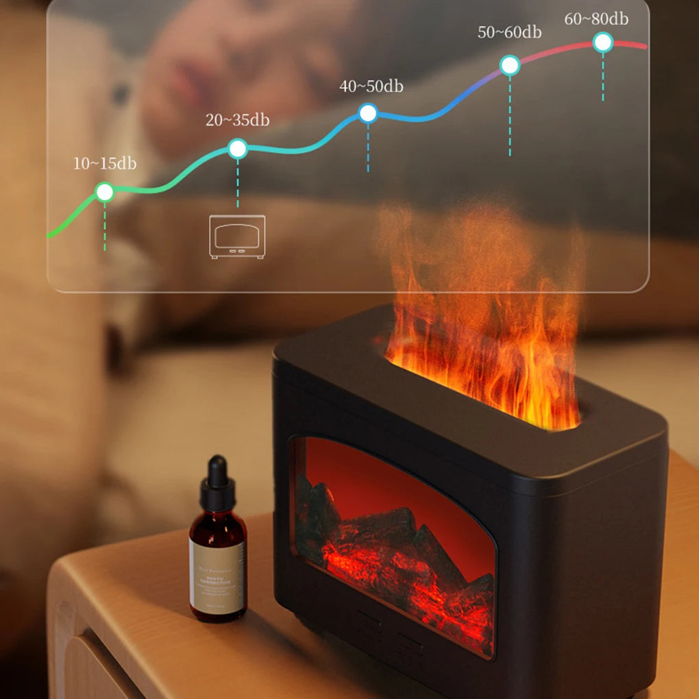 Essential Oil Diffuser Fire Place Effect Flame Humidifier