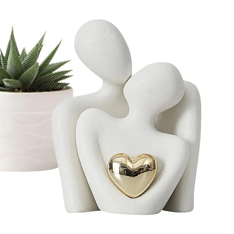 Decorative Abstract Couple Statue Modern Decoration Home