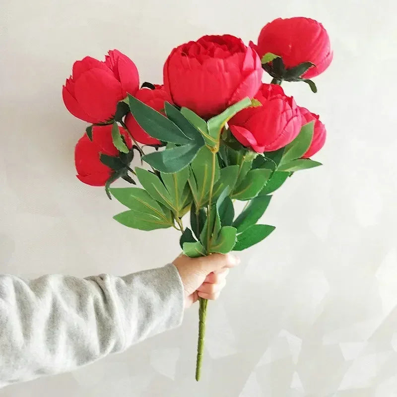 10 Peony Bouquet for Home Artificial Flowers