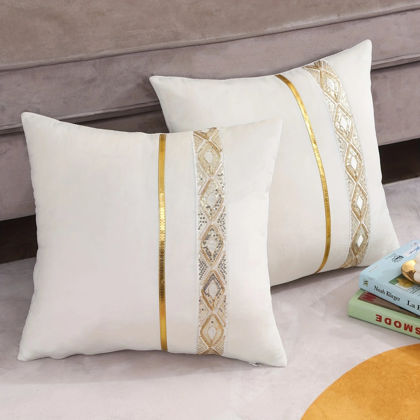 1pcs Sequin Embroidered Cushion Cover