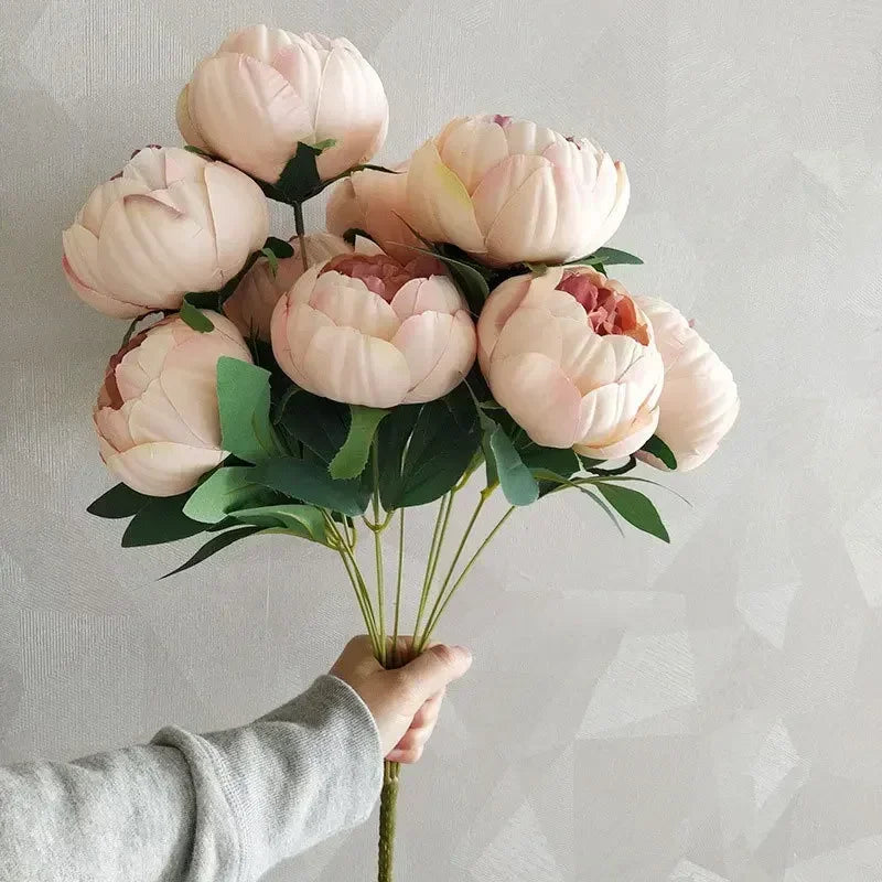 10 Peony Bouquet for Home Artificial Flowers